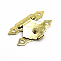 Zamknięcie do kasetek  29x19mm  / A005 , cienkie złote
